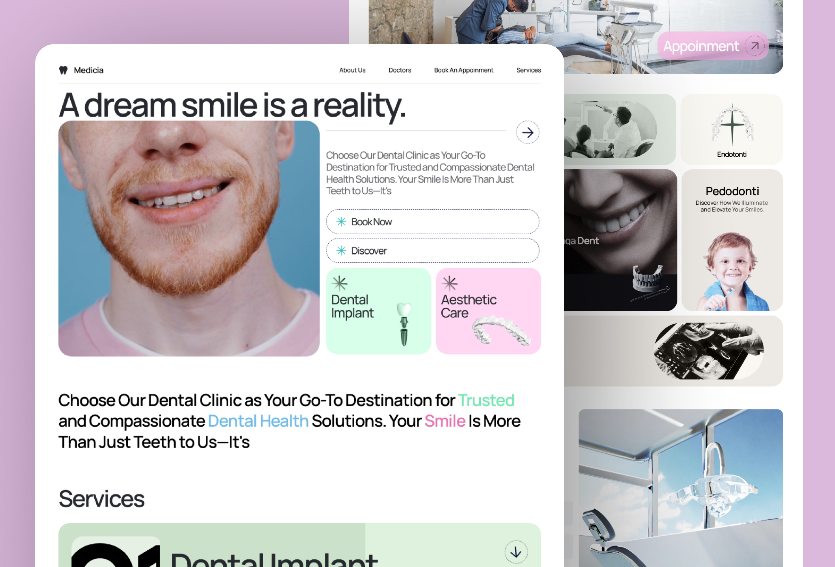 Medicia - Framer Template dental dental template dental ui framer medical ui