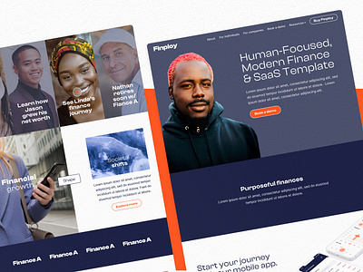 Joyflo Templates - Finance and SaaS Webflow Website Template design finance fintech responsive design saas template ui web design webflow