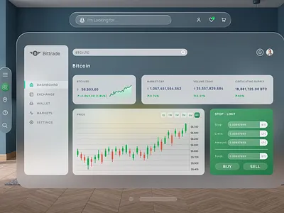 Bittrade VR website design branding graphic design ui