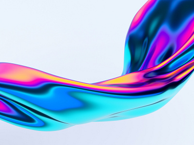 Iridescent shape 3d abstract art background blender branding colorful design gradient holographic illustration iridecent render shape