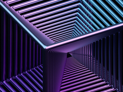 Geometric design 3d abstract art background blender3d blue cube design futuristic geometric illustration lines purple render shape technology