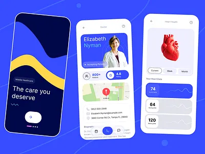 Medical Healthcare - Mobile App doctor doctor app doctor appointment health health app health care healthcare healthcare app healthcare ui heart medical medical app medical care medicine mobile app mobile health mobile health app schedule doctor ui ux wellness