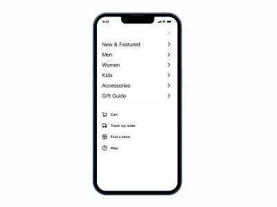 Navigation Menu ecomm navigation ecommerce hamburger menu menu modal nav navigation shopping