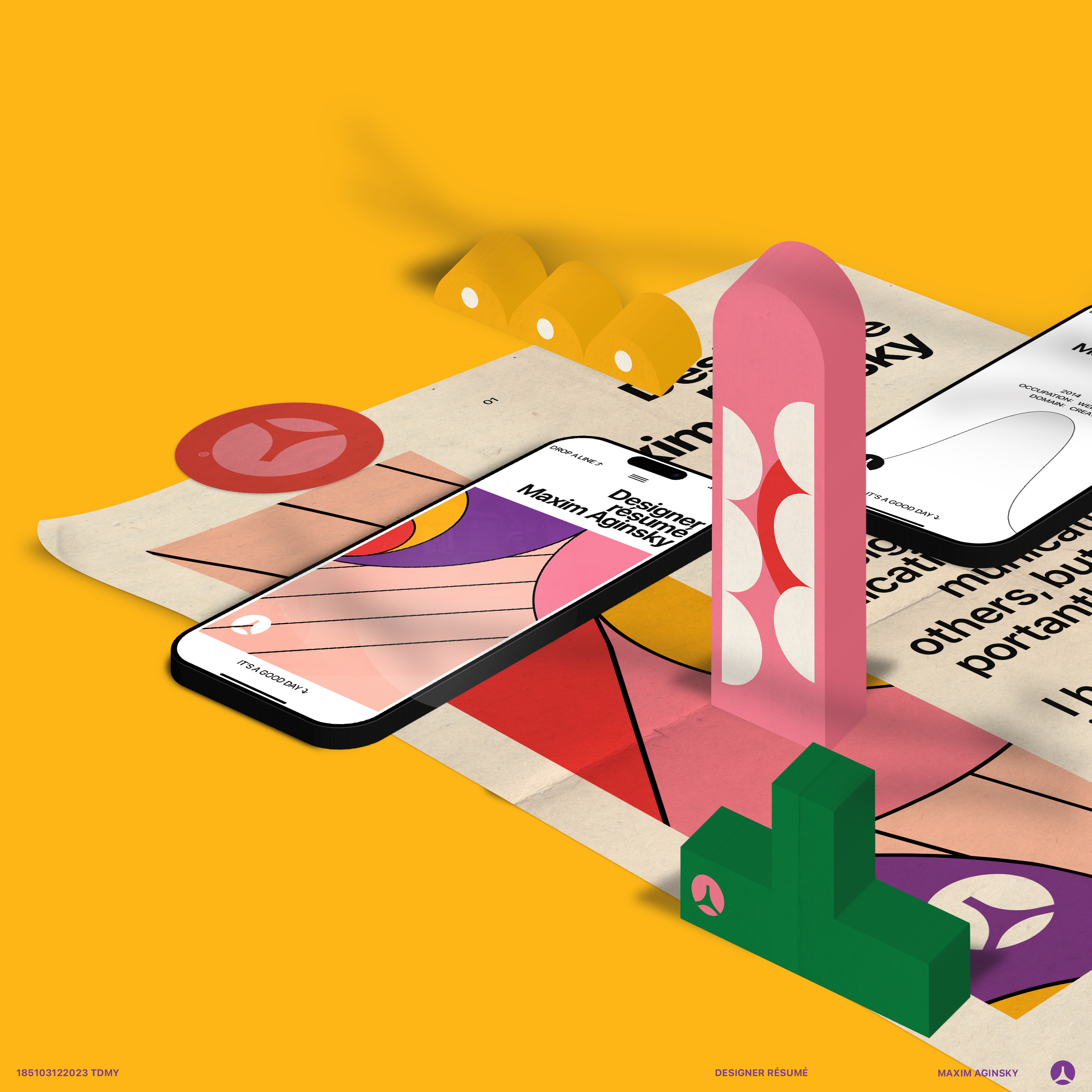 Pseudo 3D objects in 2D with Photoshop 2024 mobile