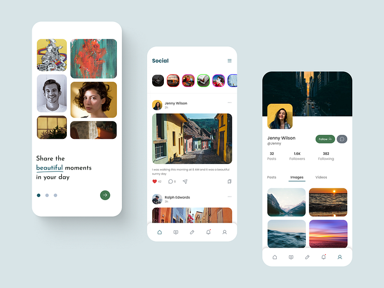Social Media App by Mohamed Saleh on Dribbble