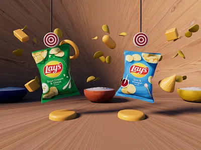 Lay's Game Room 3d 3d game 3d illustration 3d set ar c4d chips cinema4d design illustration lays octane potato chips redshift web ar