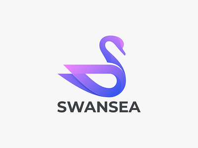 SWANSEA animal logo branding design graphic design icon logo swan coloring swansea coloring