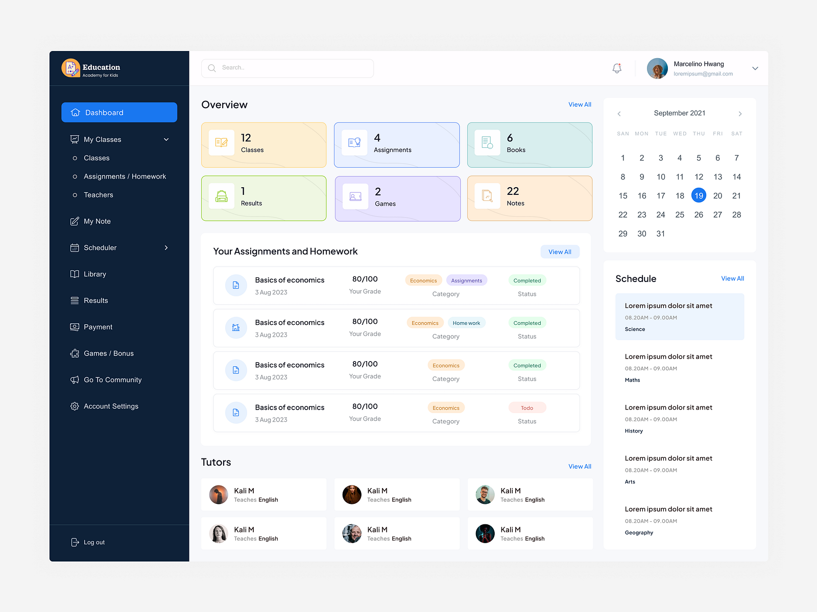 Dynamic Learning: LMS Dashboard Delight by Kusal C. on Dribbble