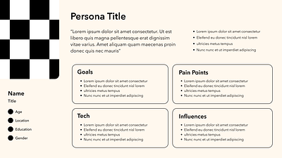User Persona and Empathy Map Template Design empathy map persona template user persona ux design ux process