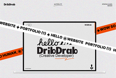 dribdrab.studio about code dribdrab dribdrab.studio floating windows grey industrial orange portfolio ui design user interface ux design web design website website design