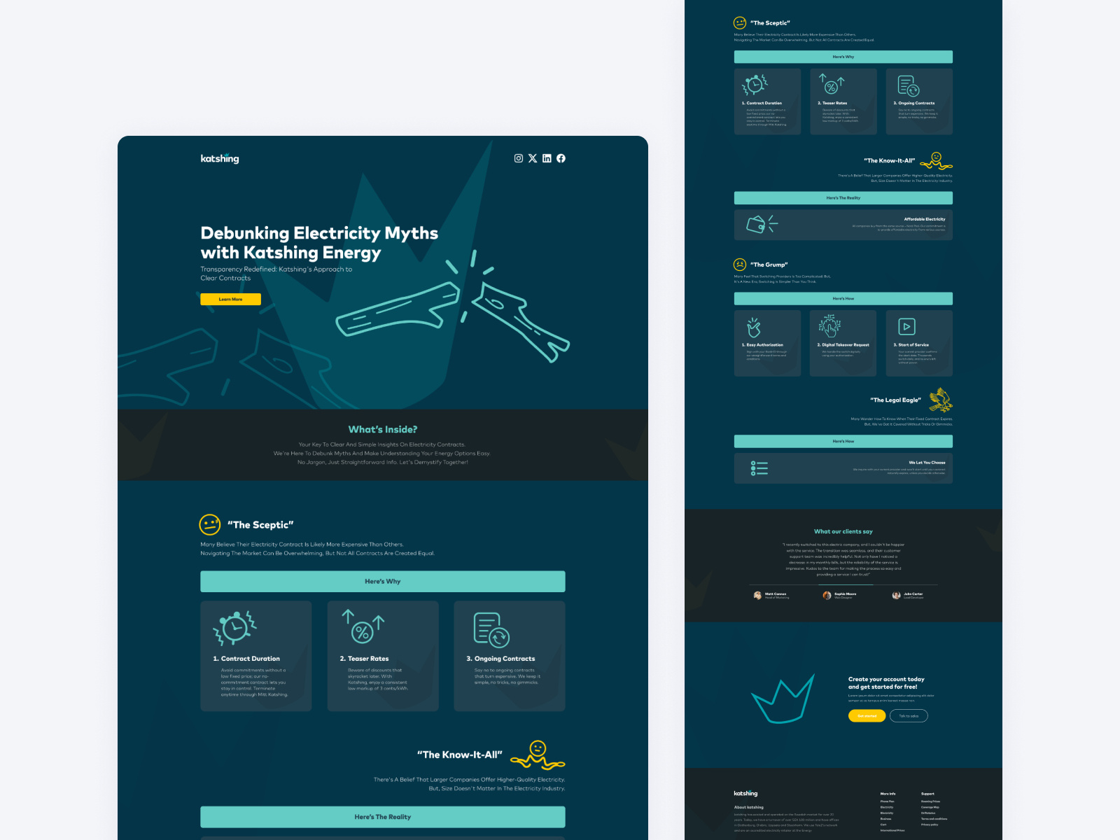 Landing Page Design for Katshing Energy brand brand identity branding design figma framer graphic design illustration landing page logo ui ui design ui ux design ux ux design vector web design webflow website
