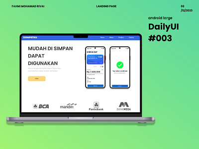 Landing Page - DailyUI#003 dailyui design landing page ui wallet web design website