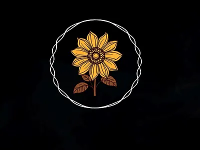 Modern Flower Logo in Yellow and Brown Colors 3d logo abstract logo brand logo branding branding logo cartoon logo create logo design design logo digital art flower logo illustration image images logo logo maker logos modern logo personal logo