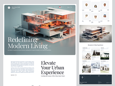 The Urban Estate Project - Landing Page agent landing page listing modern living property real estate real estate agency realestate realestateagent rent ui ui ux web web design website