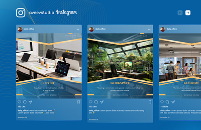 Office Theme Instagram Feed Design desain instagram graphic design instagram instagram design ui