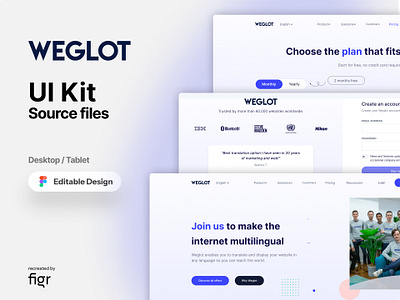 Make Weglot UI your own branding design editable figma free google translate kit language mockup plugin software solution template translation ui ui kit ui ux web app web design website