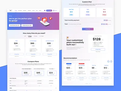 Telecom Marketing Website Redesign uxui web design