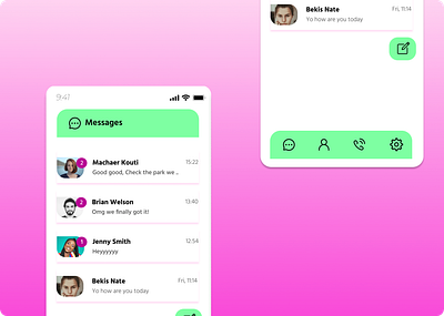 DailyUI #13: Direct Message dailyui design figma icons illustration messaging app ui ux vector