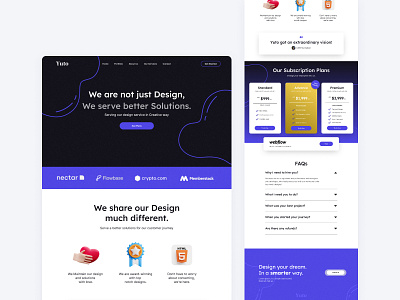 Web Design for Yuto brand brand identity branding design figma framer graphic design illustration landing page logo ui ui design ux vector web design web page webflow website design