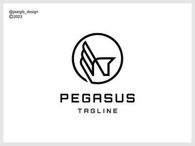 Pegasus Logo Design animal apparel brand clothing design fashion logo pegasus