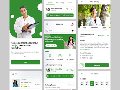 CeritaKu - Mental Health Consulting App app design mental health mobileapp mobiledesign ui uidesign uiux uiuxdesign