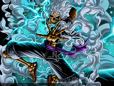 Luffy Gear 5 designs, themes, templates and downloadable graphic