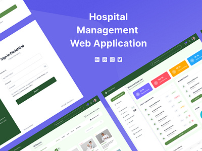 Clinic Management - Web App app branding dashboard design graphic design hospitality hrs icon illustration logo ui ux vector webapplication wireframe