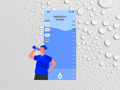Daily UI Challenge #018 018 3d analytics animation app branding challenge 18 daily challenge daily ui day18 design graphic design hydration logo motion graphics ui ux water