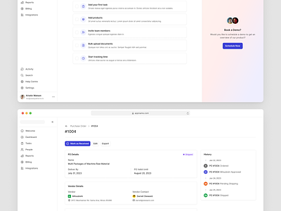 More from SaaS design system clean dashboard design system get started history purchase order saas todo ui ux