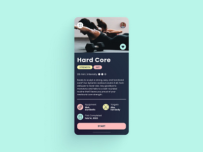 Daily UI 62. Workout of the day app design daily ui daily ui challenge gym mobile app sport ui ui challenge ui design ui designer ux ux design ux designer workout workout app