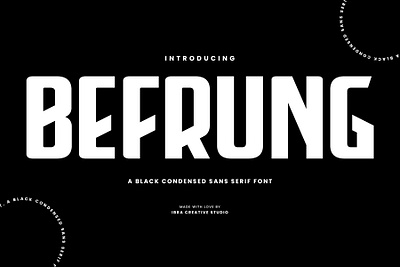 Befrung – A Black Condensed Sans Serif Font futuristic