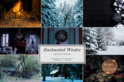 Enchanted Winter - 12 Pack Lightroom Presets chilling enchanting lightroom lightroom presets moody photo editing photoshop presets winterwood