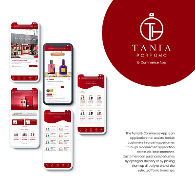 Tania Perfume - E-Commerce App UI Design app branding design graphic design ui ux