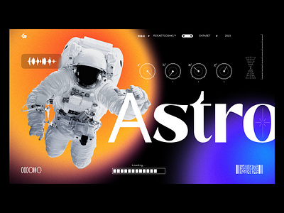 Astro astronaut cosmic design graphic design land landig page landing minimalism space ui