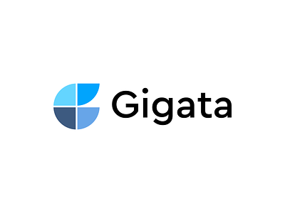 gigata final logo brand branding design gigata graphic design logo logo design minimal modern solutions spaces uniting