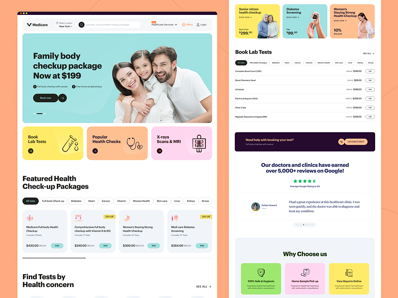 Medical Lab Testing Booking Landing Page book lab test healthcare healthcare service healthcare website design lab test lab test results landing page lab tests landing page landing page medical lab medical lab test booking app medical lab test result medical laboratories medical test online lab tests landing page online medical test web design website website design