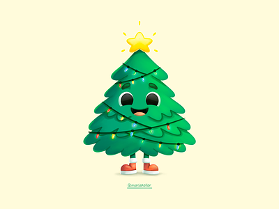 Christmas Tree 🎄 baby cartoon character children christmas cute hope illustration kawaii kids lights mexico natal navidad procreate tree クリスマス 크리스마스