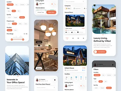 Real Estate Mobile App Design app app design buy house clean creative design details filter home house minimalist mobile app property real estate rent rent house sell ui user interface ux