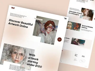 Art Website Design Concept art landing page art web design art webpage design art website art website design concept modern art website ui ui design uiux website website design website landing page design