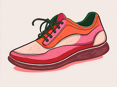Nike Sneaker Illustration design digitalart fashion graphic design illustration modern nike shoe snea style vector