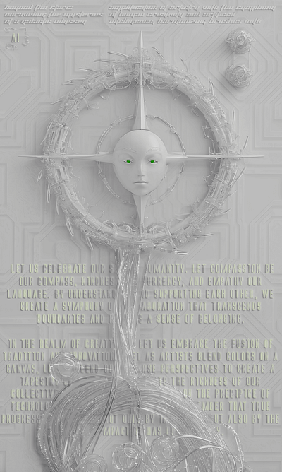 Sci-fi poster ai digital art editorial fraphic design poster sci fi type ui