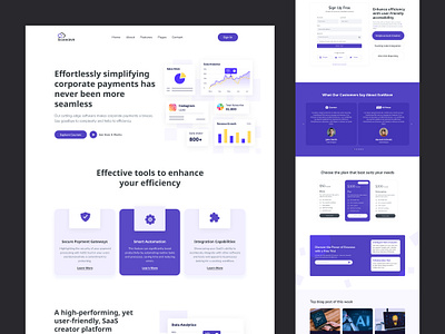 Ecowave: Saas website landing page b2b corporate digital agency finance landingpage minimal nahid pixelean saas saas design saas website ui web design web template website website design