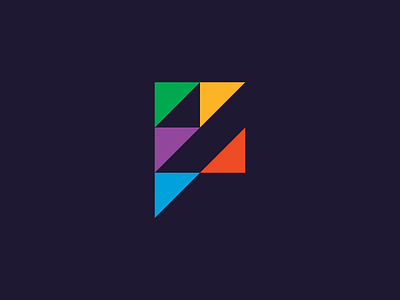 Pocofy - Logo Design abstract branding freelance logo design freelance logo designer letter p logo logo design logo designer minimal p simple triangle triangles
