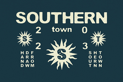 Southern town font branding design font typeface vintage