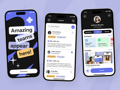 Freelance Marketplace App app app design best app best app design best mobile app design ios mobile mobile app design agency ui