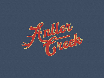 Antler Creek Type Design logo logo design outdoor branding outdoor design outfitters retro retro design type design