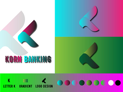 LOGO DESIGN FOR A BANKING COMPANY art brand branding colorful creative design gradient graphic design graphicsdesigner lettarmark letter k logo logo design logodesigner logodesigns logoinspiration logotype mockup mockupsdesign pro