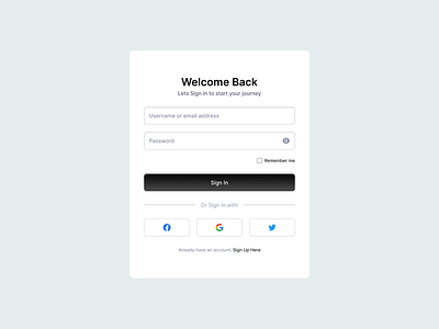 Daily UI - Sign In App Design daily ui minimalist mobile app sign in ui web