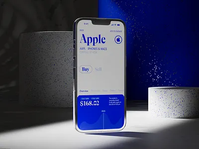 Invest app 3d graphic design ui