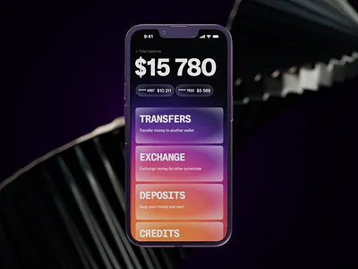 Bank app concept 3d branding graphic design ui